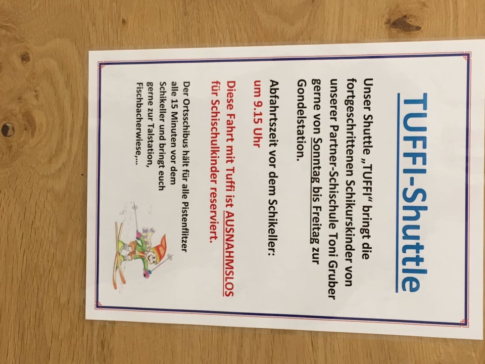 Tuffi Shuttle für Kinder Kinderhotel Waldhof