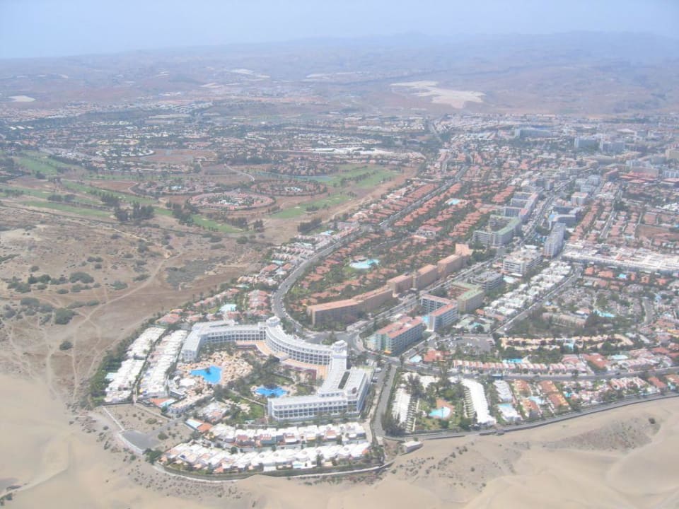 Luftaufnahme von Playa del Ingles Hotel Riu Palace Maspalomas Adults Only