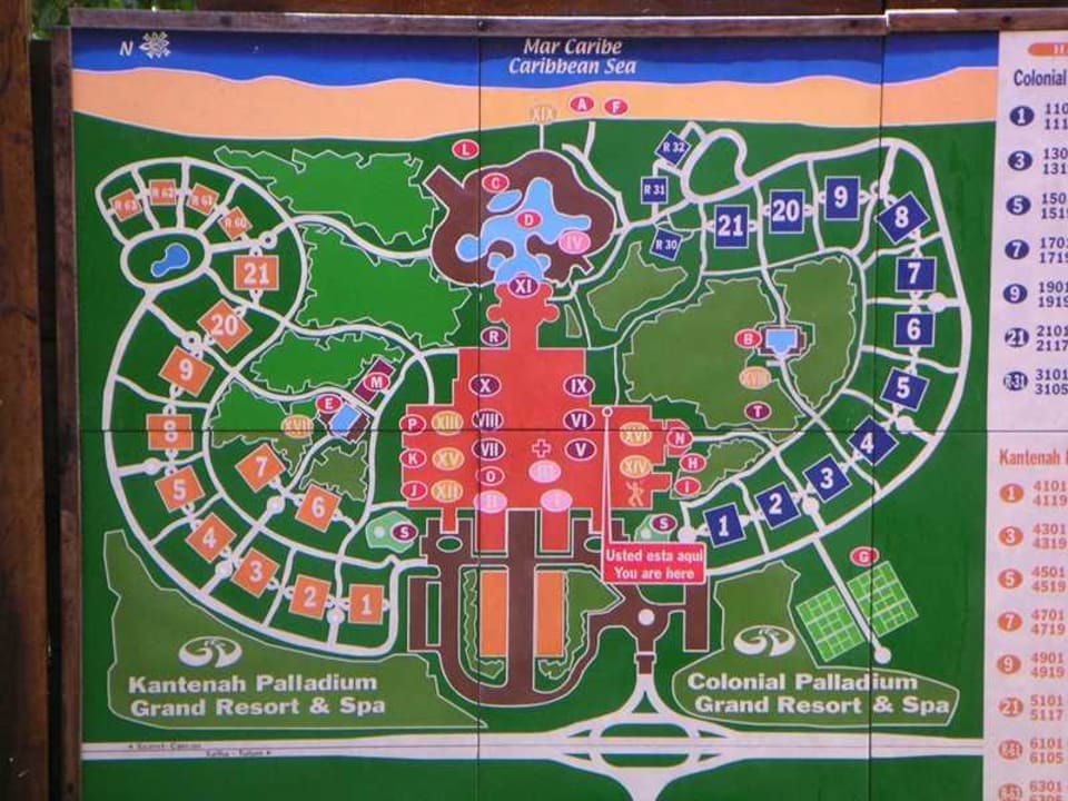 Lageplan des Hotels Grand Palladium Kantenah Resort & Spa