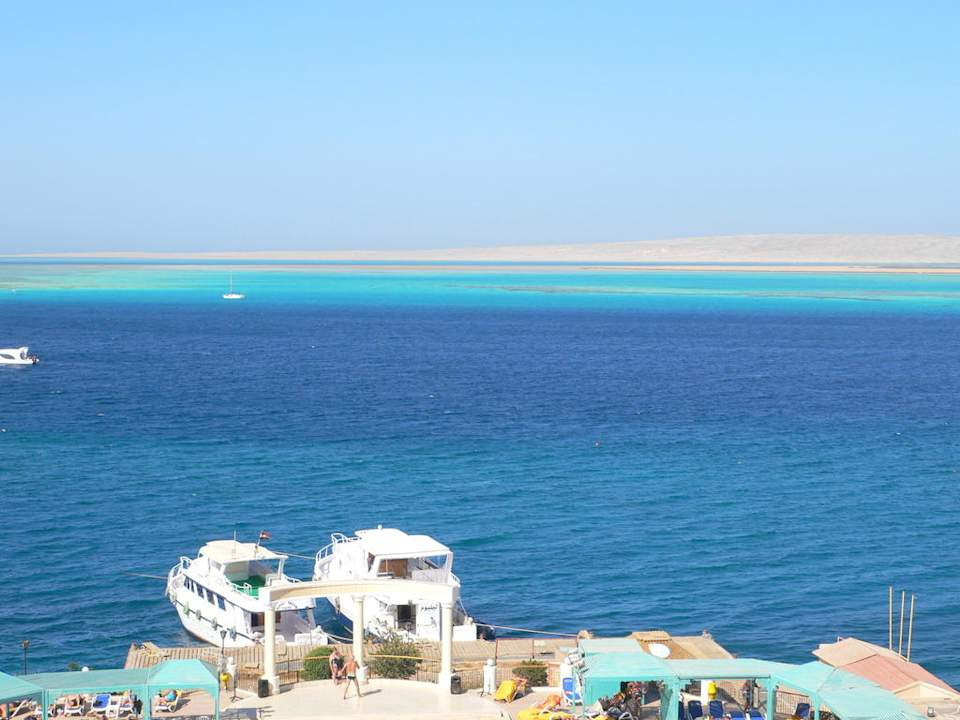 The view of the Red Sea from our balcony SUNRISE Holidays Resort (Adults Only)