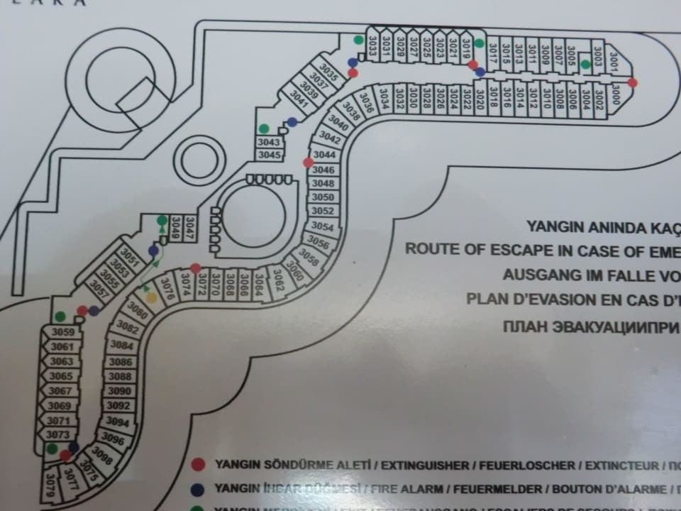 Zimmeranordnung, gerade Zimmernummern mit Meerblick Hotel Delphin Imperial