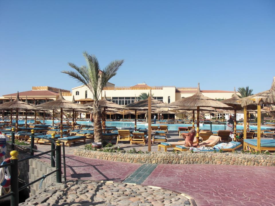 Pool und im Hintergrund das Haupthaus Pickalbatros Dana Beach Resort - Hurghada