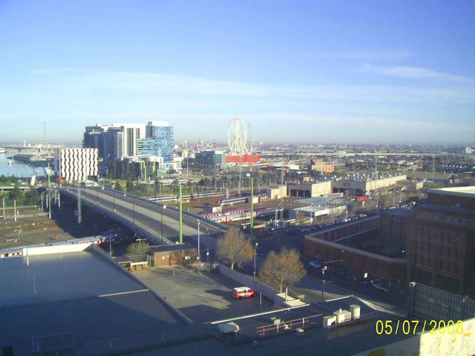 Blick aus der 9. Etage Atlantis Hotel Melbourne