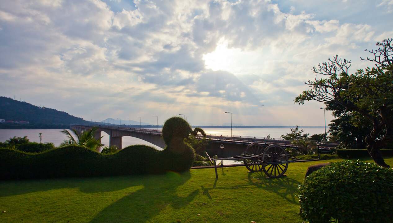 Ausblick Champasak Grand Hotel