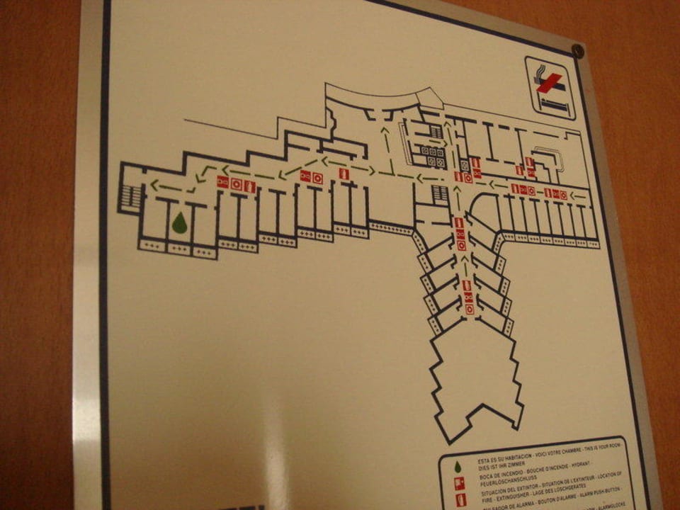 Unser Zimmer ist mit dem Tropfen markiert Hotel Bonanza Playa