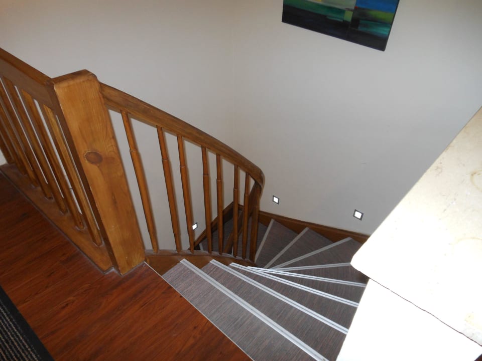 Steile Treppen zum 2. OG Landgasthof Linde