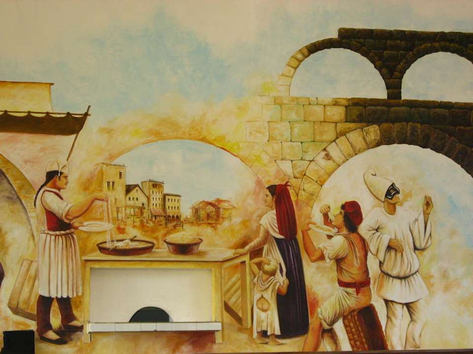 Wandmalerei beim Italiener Hotel Playa Pesquero