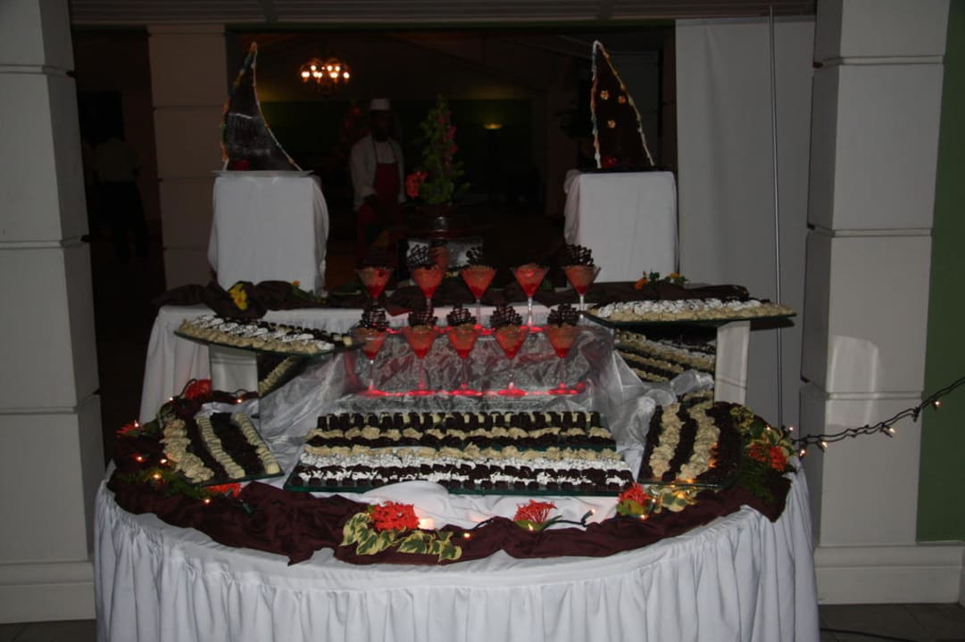 Teil des Schokoladenbuffet Sandals Grande St. Lucian