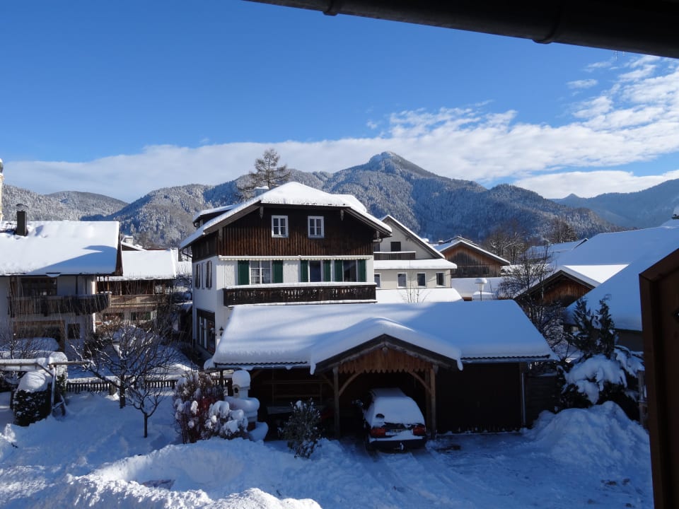 Aussicht vom Balkon  Gästehaus Flößerhaus