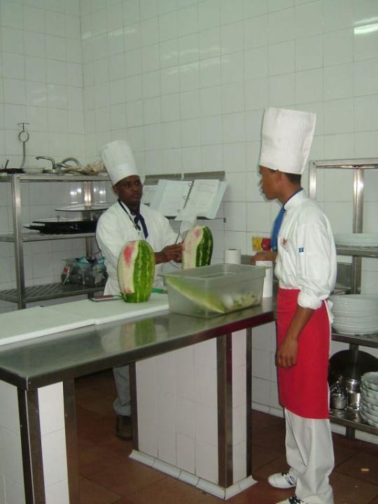 Melonenschnitzabteilung des Hotels Hotel Riu Palace Punta Cana