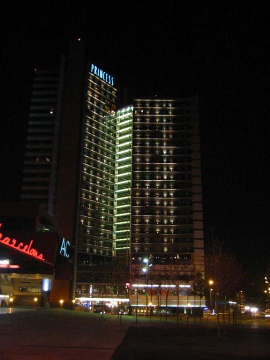 Hotel Barcelona Princess bei Nacht Hotel Barcelona Princess