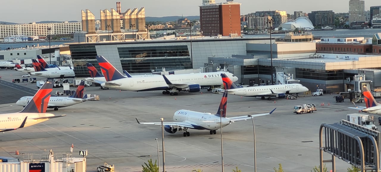 Ausblick Hotel Hilton Boston Logan Airport