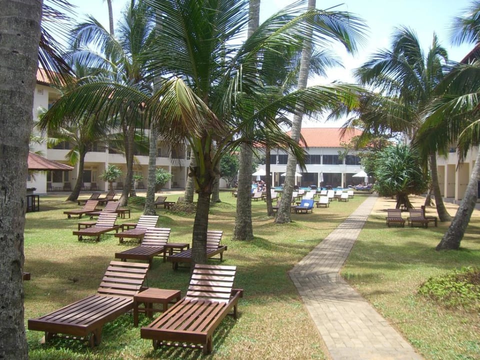 Blick vom Strand zum Hotel Mermaid Hotel & Club