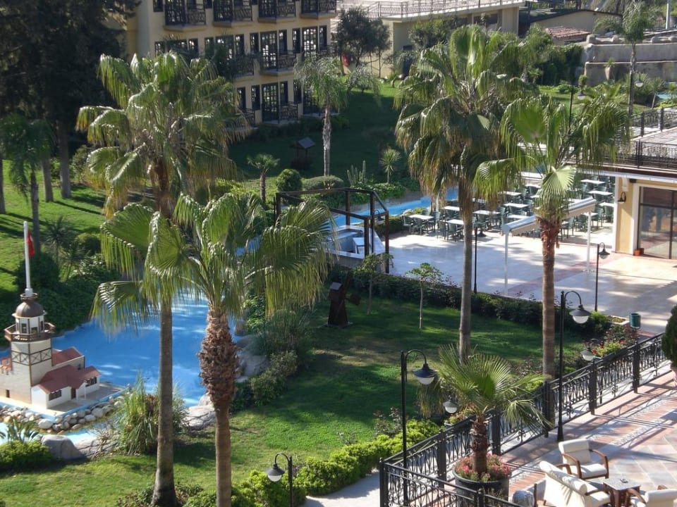 Blick vom Zimmerbalkon Club Hotel Phaselis Rose