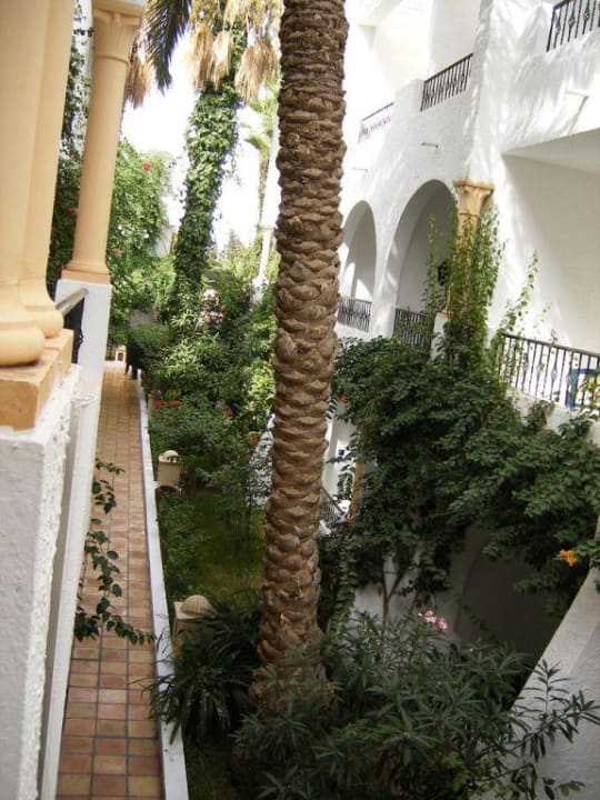 Une des allée des chambres Hotel Nesrine