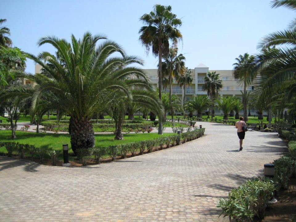 Gartenanlage in Richtung seitlichem Wohnbereich Hotel Riu Gran Canaria