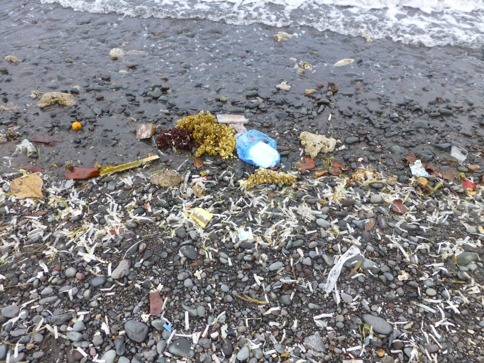 Das Meer war leider voll vom Plastikmüll Hotel Matahari Beach Resort & Spa