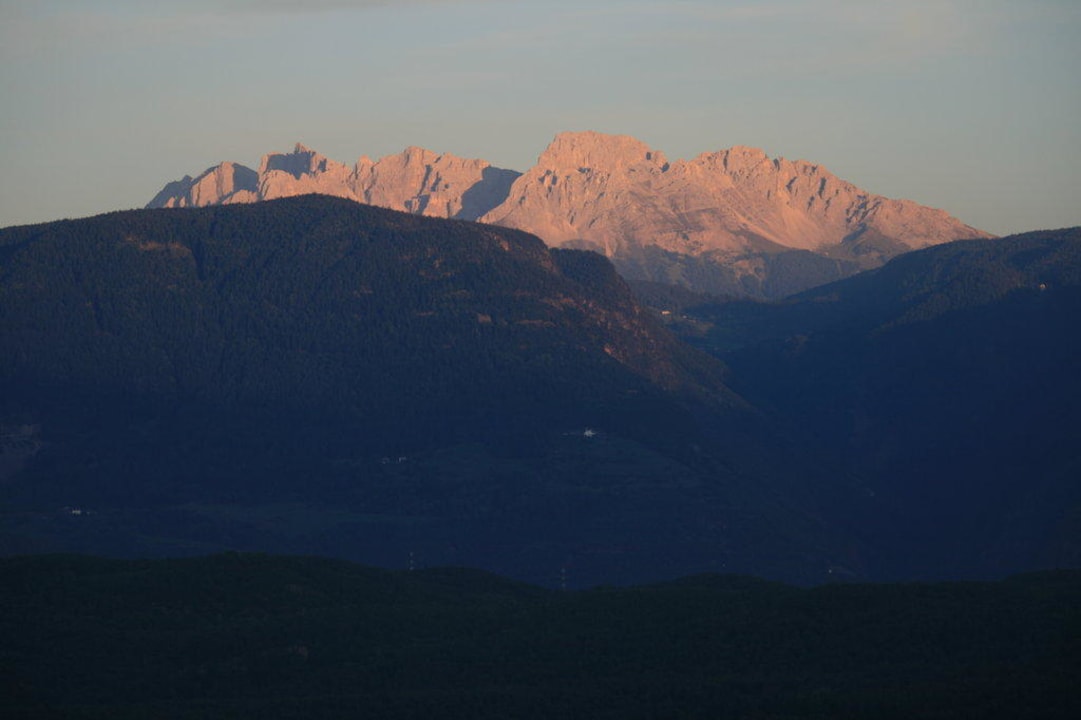 Abendlicher Blick vom Balkon Hotel Steinegger
