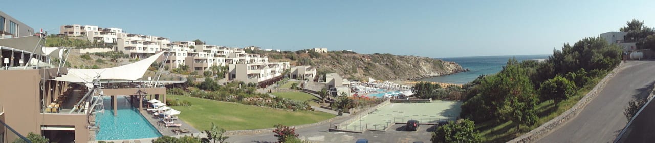 Panorama vom Balkon Atlantica Mikri Poli Crete