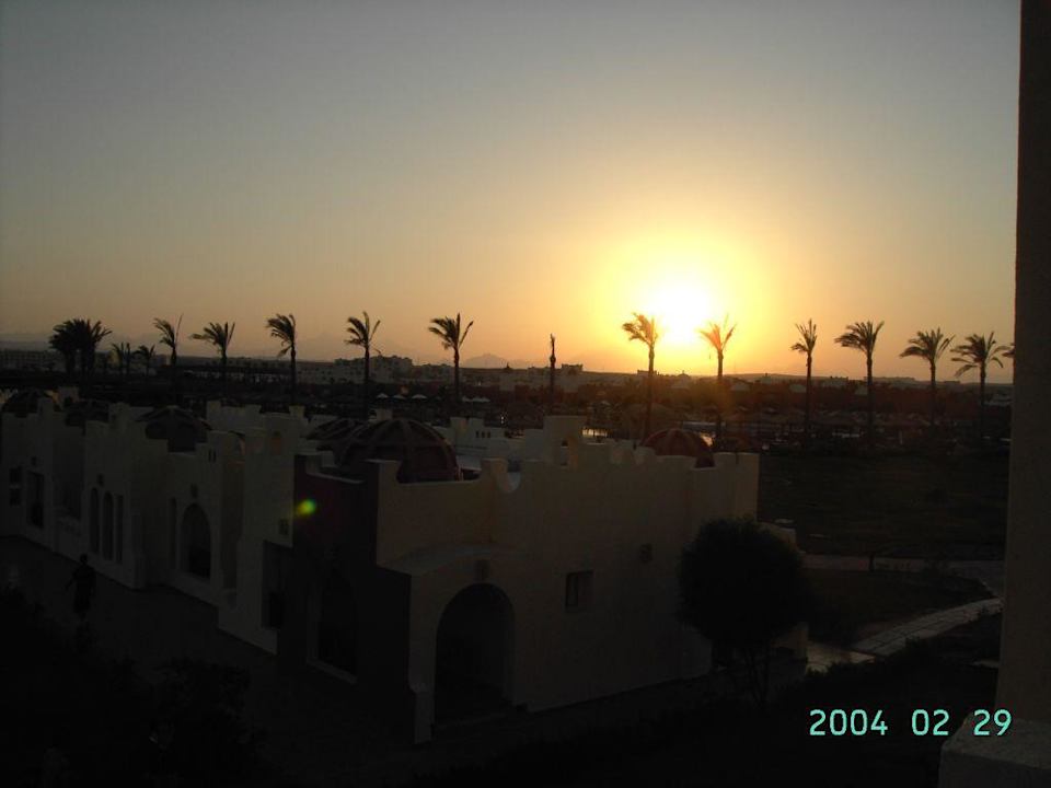 Sonnenuntergang über den Palmen SUNRISE Royal Makadi Resort