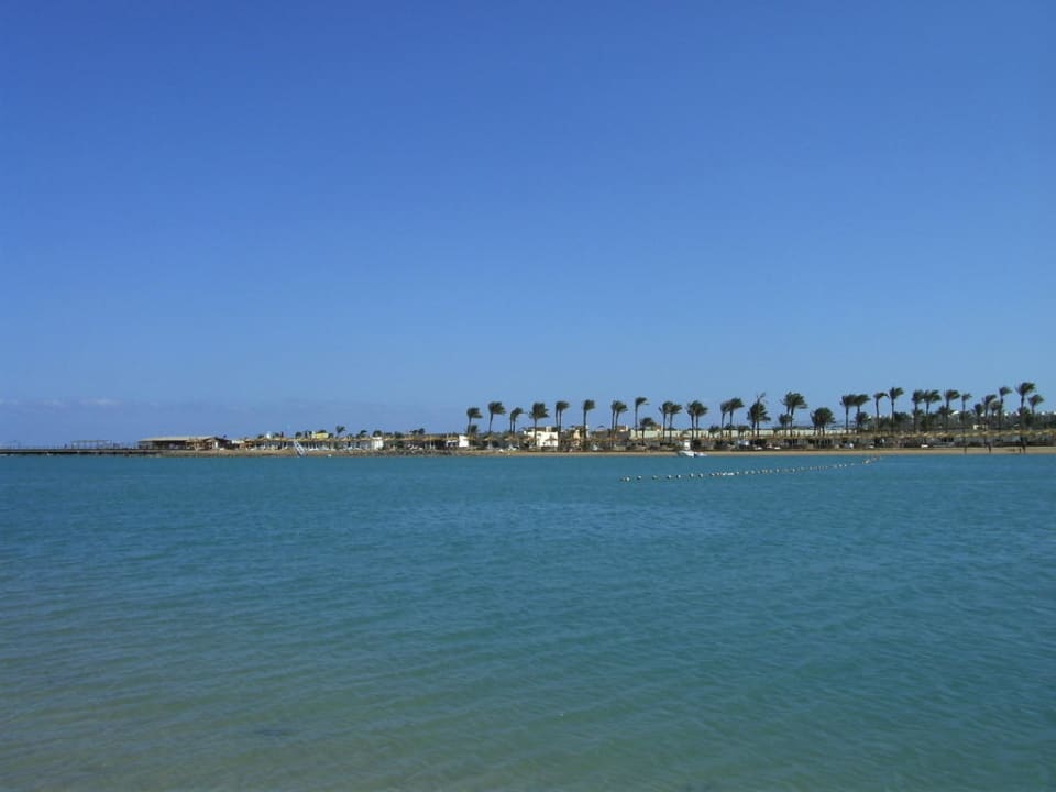Strand Dana Beach vom Meer aus. Pickalbatros Dana Beach Resort - Hurghada