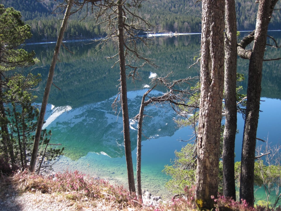 Im See spiegeln sich die Berge Hotel Am Badersee
