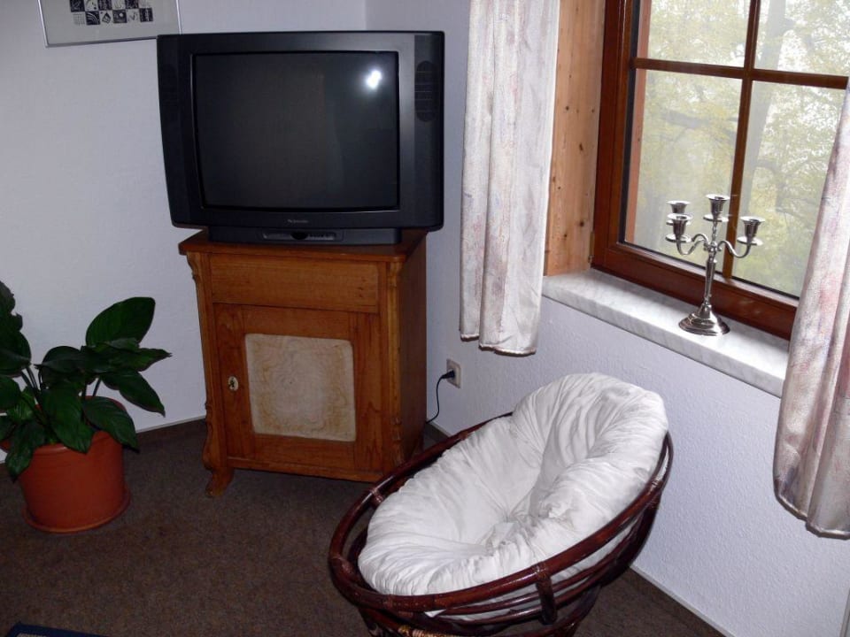 Fernseheecke im Wohnzimmer Pension Sonnenblick