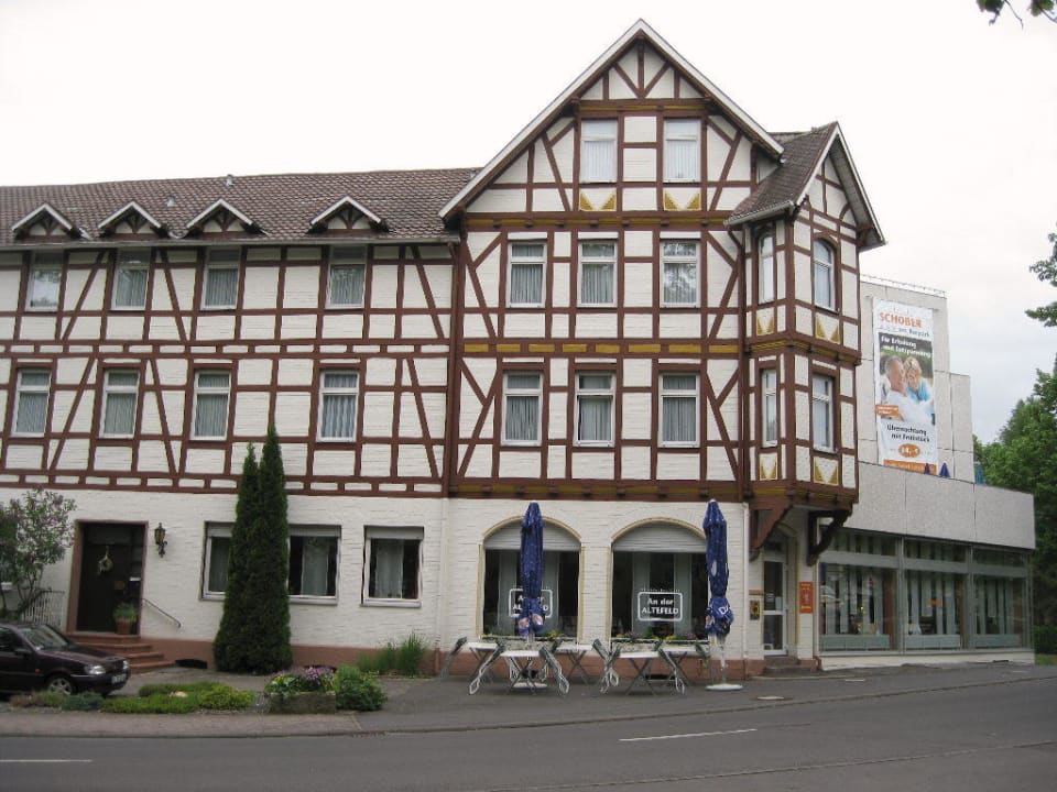 Fachwerk und Straßenseite Hotel Schober am Kurpark
