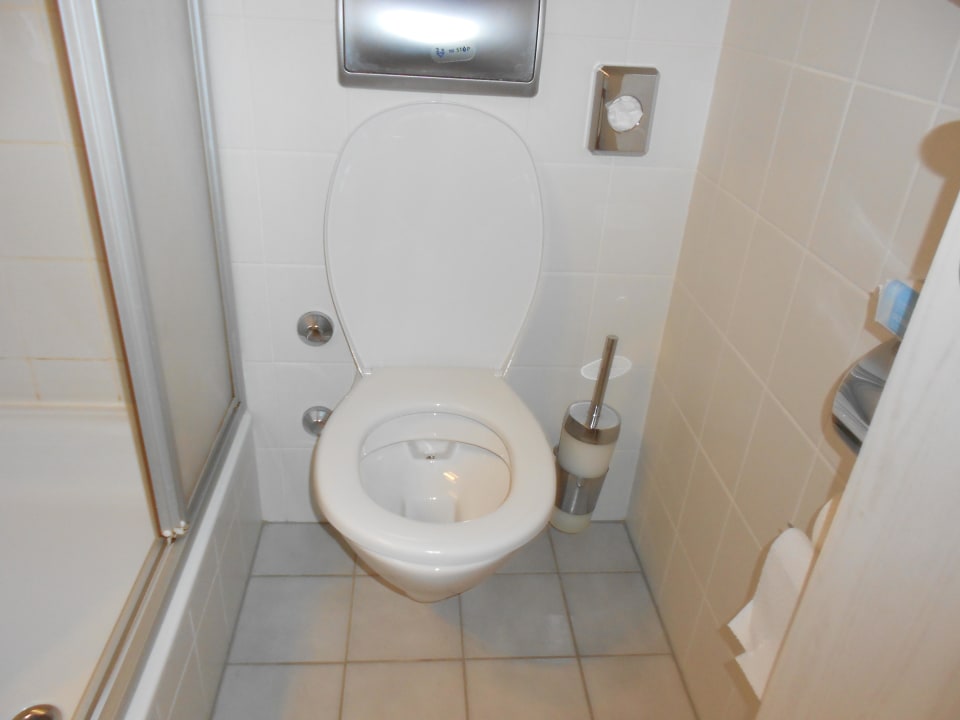 Die Toilette im Bad, etwas eng aber okay Erzgebirgshotel Freiberger Höhe