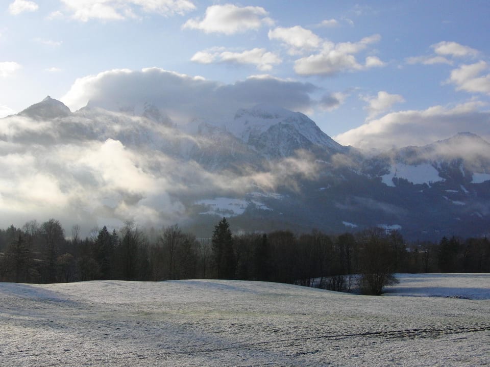 1. April (kein Aprilscherz) es hatte geschneit  Kressenlehen FeWo