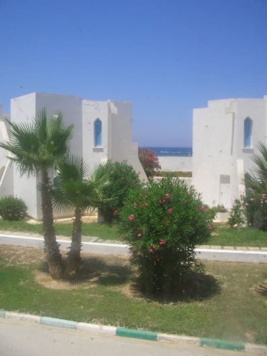 Aussicht vom Hauptrestaurant auf die Anlage Ruspina Beach Resort