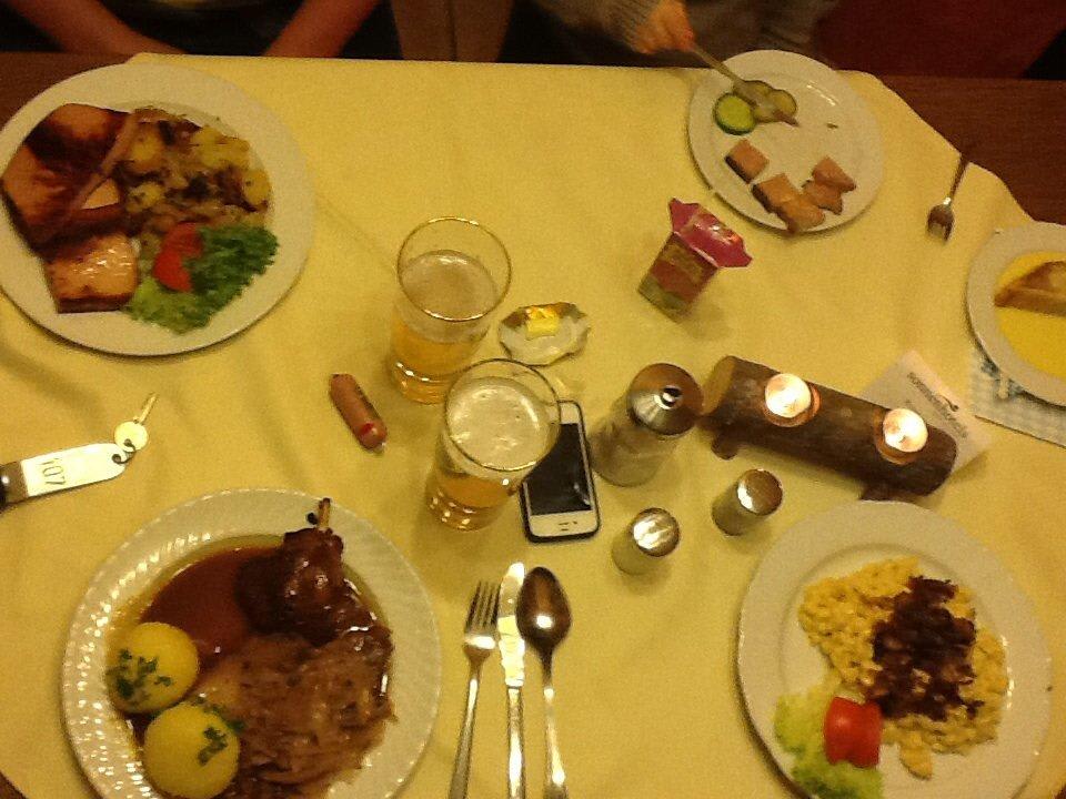 So sieht dann das Abendessen aus Ferienhotel Eichenbühl