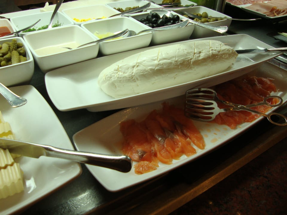 Frühstück - Frischkäse und Lachs Hotel Riu Palace Riviera Maya