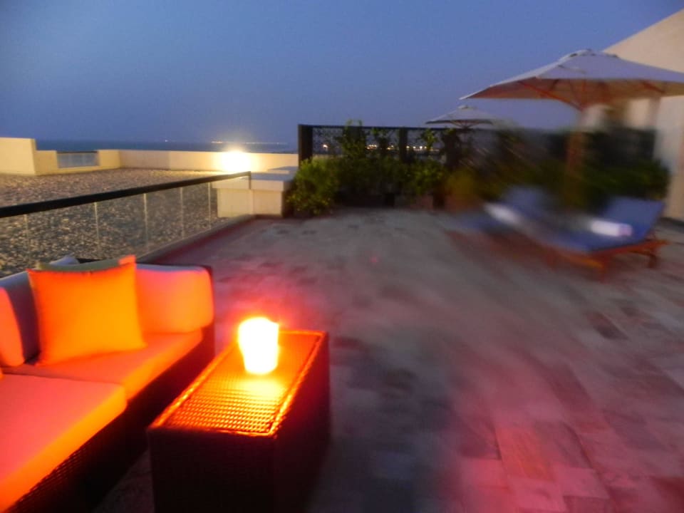 Our terrace at night Park Hyatt Abu Dhabi Hotel and Villas