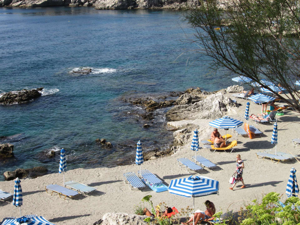 Strandansicht von oben Hotel Kalithea Horizon Royal