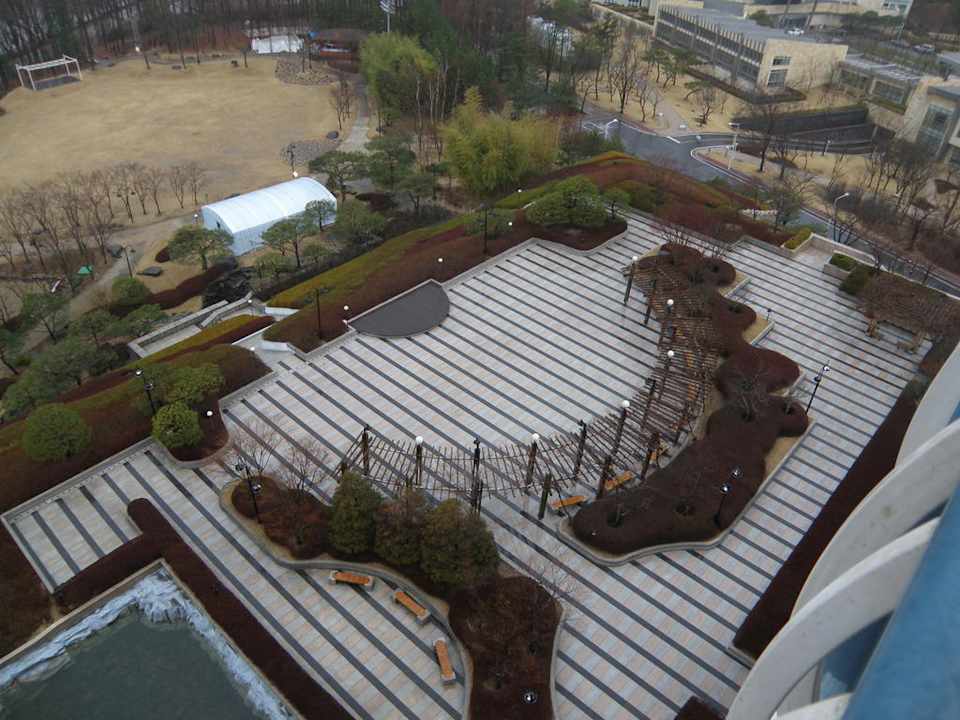 Ausblick auf die Hotelanlage Hyundai Hotel Gyeongju