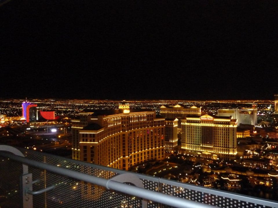 Ausblick vom Balkon in der 68. Etage The Cosmopolitan of Las Vegas