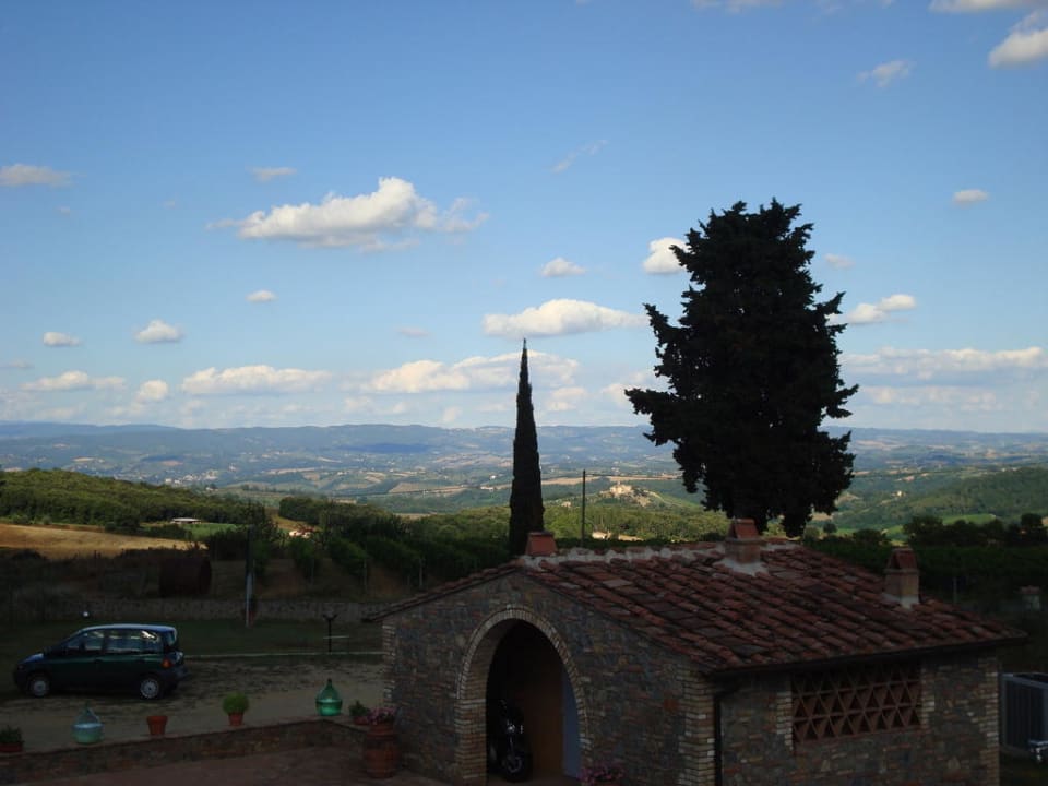 Ausblick von unserem Zimmer Hotel Casolare le Terre Rosse