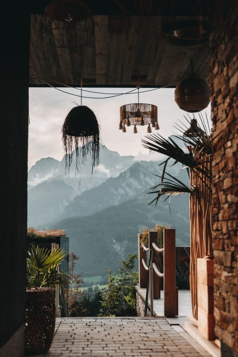 Ausblick Jufenalm BOHO Hotel & Restaurant