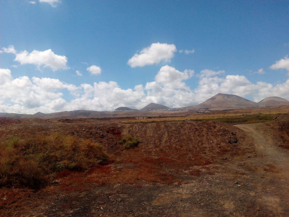 Ausblick hinter dem Hotel auf die Berge Hipotels La Geria