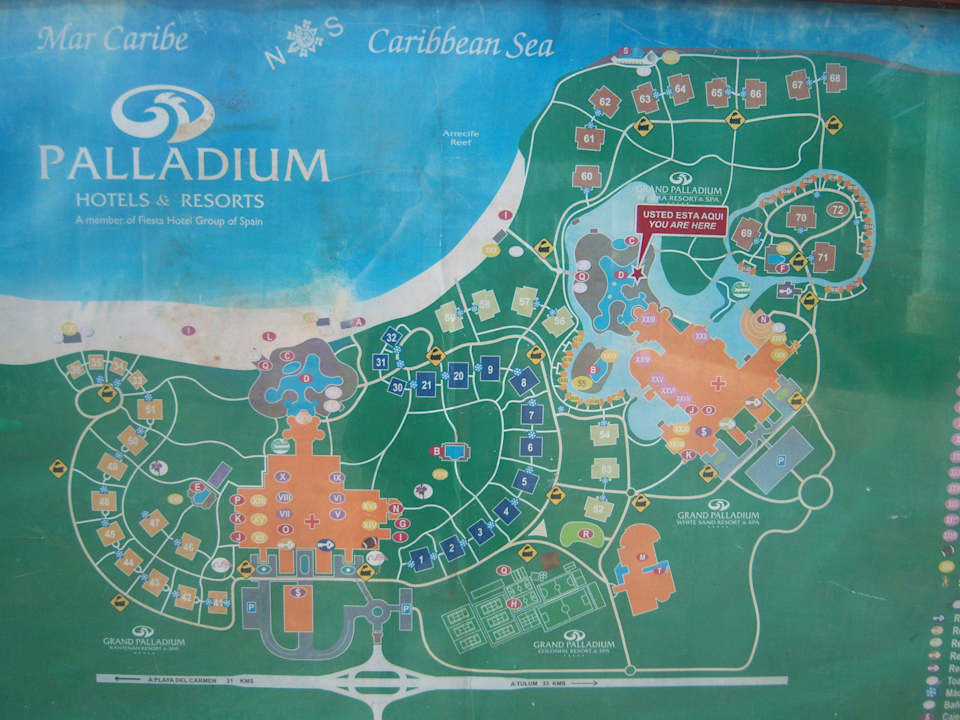 Hotelkarte Grand Palladium Select White Sand Resort & Spa