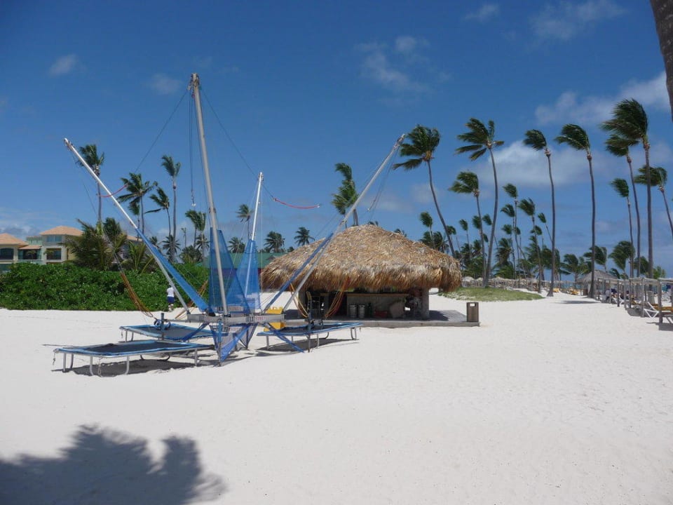 Blick auf die Strandbar Ocean Blue & Sand