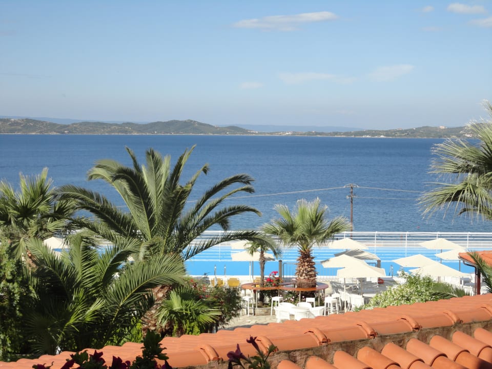 Blick vom Restaurant Akrathos Beach Hotel