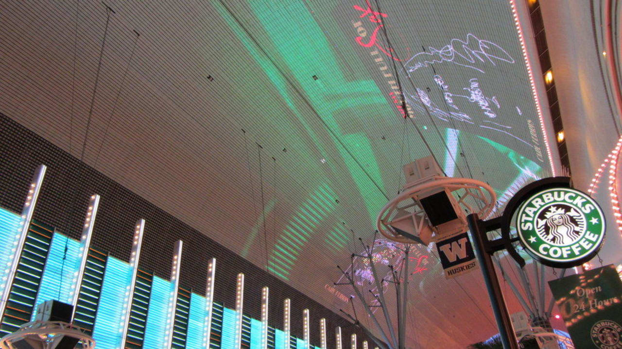 LED Screen auf der Fremont Stree Hotel Golden Nugget