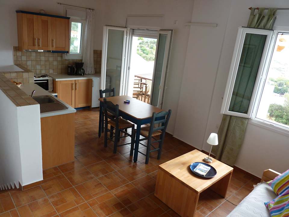 Wohn- Schlafraum in einem der Apartments  Apartments Kallisto