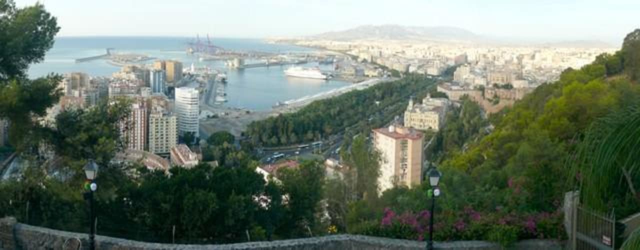 Ausblick nach Westen Hotel Parador de Malaga Gibralfaro