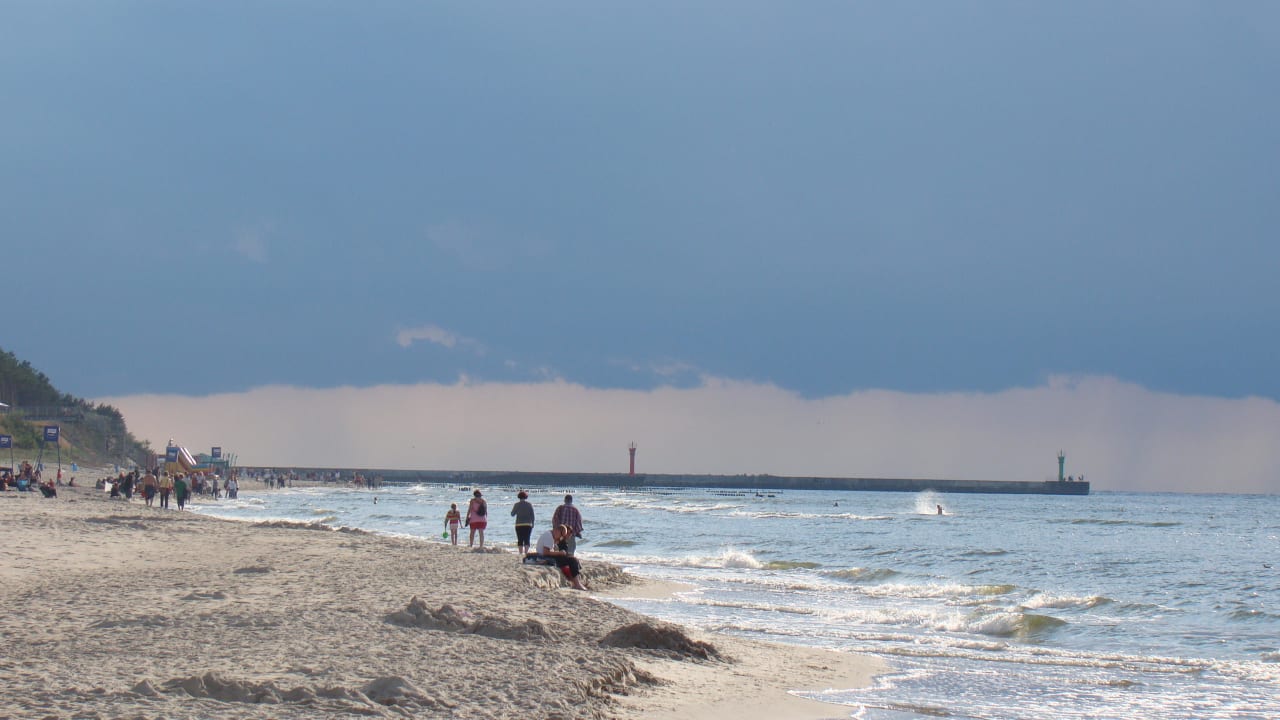 Plaża na wysokości ośrodka Laguna Kompleks Wypoczynkowo Rekreacyjny