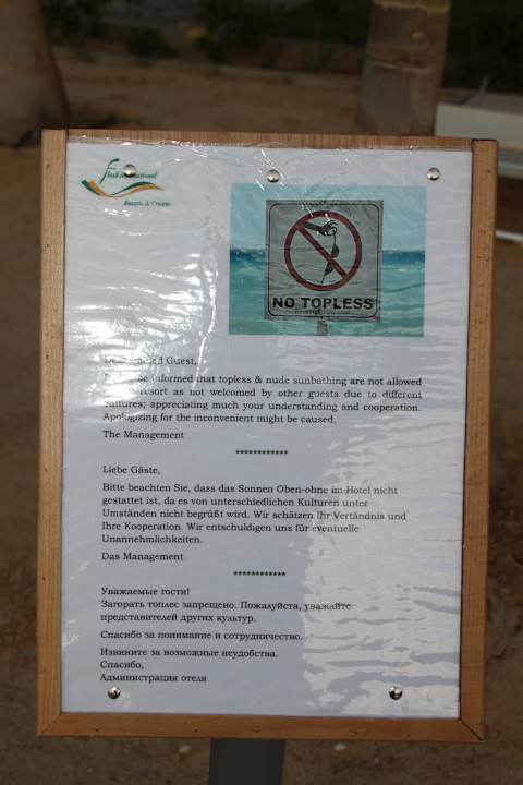 Manche Gäste halten sich nicht daran Stella Garden Resort & Spa, Makadi Bay