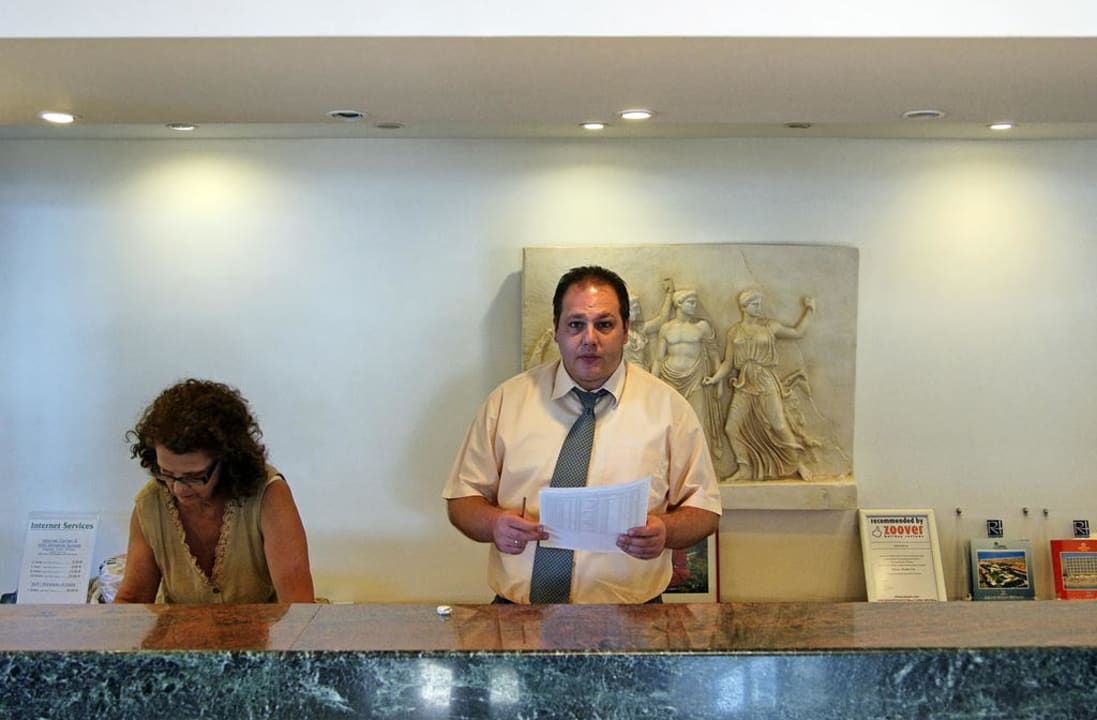 Rezeption Ibiscus Hotel Rhodos