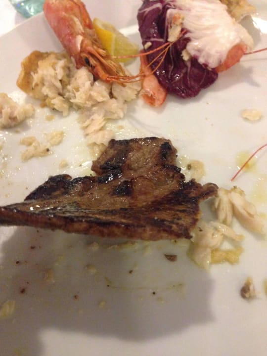 Steak. 1 cm dünn und Zäää wie leder. Hotel Anny